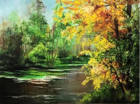 Autumn River's Golden Embrace