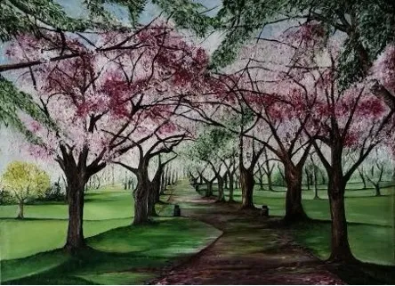 Cherry Blossom Pathway: Spring's Ethereal Garden