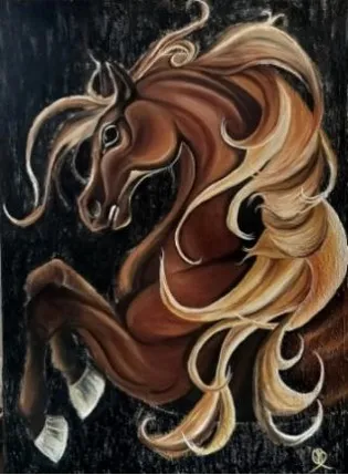 Ethereal Equine Grace – Flowing Mane Study