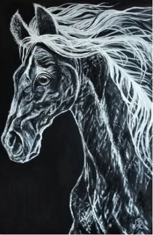Windswept Spirit: Majestic Horse Portrait