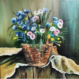 Wildflower Reverie in Woven Basket