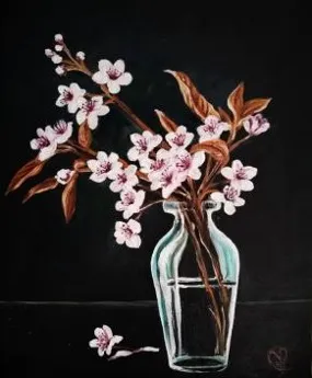 Cherry Blossoms in Glass: A Study in Delicate Beauty
