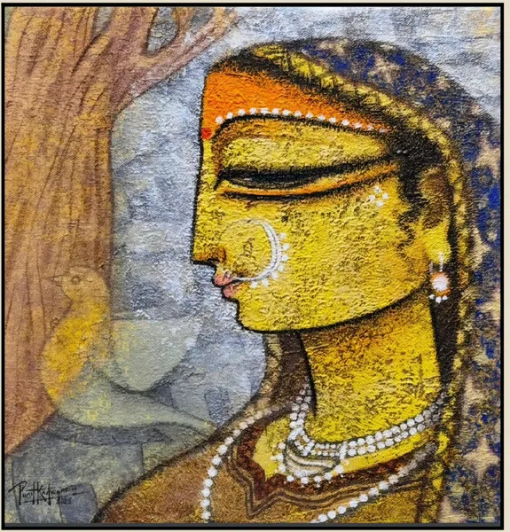 Golden Reverie: A Portrait in Ochre