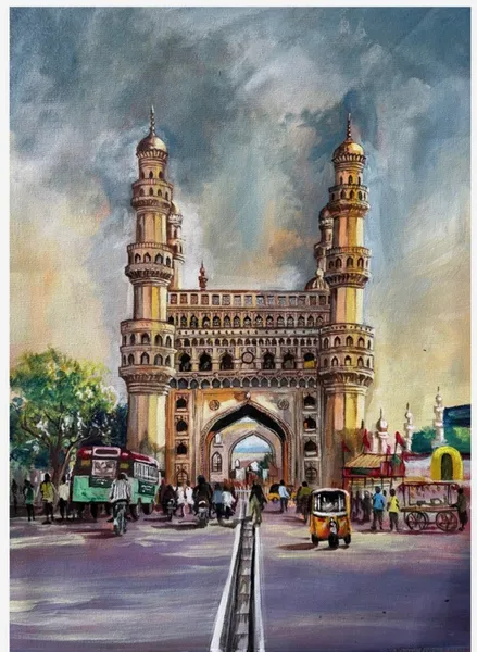 Golden Passage: The Charminar's Timeless Gateway