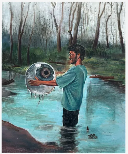 Eye in the Wetlands: A Surreal Discovery