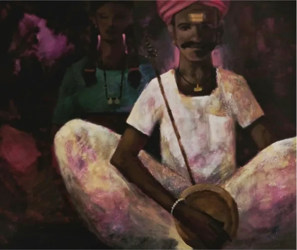 Crimson Reverie: A Portrait in Holi's Glow