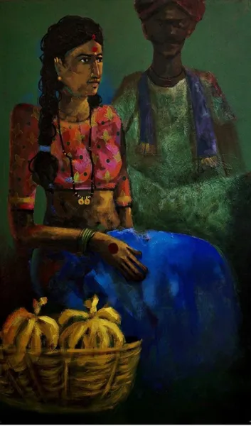 Garden Abundance: Woman with Harvest