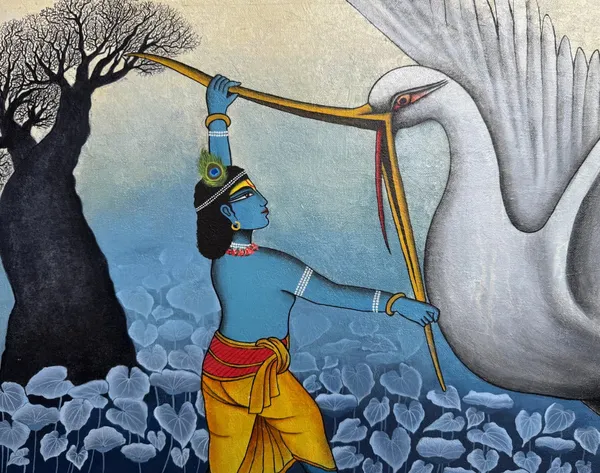 Krishna's Divine Flute: Mythological Elegance