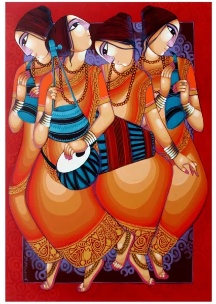 Four Drummers in Crimson: A Dance of Rhythm