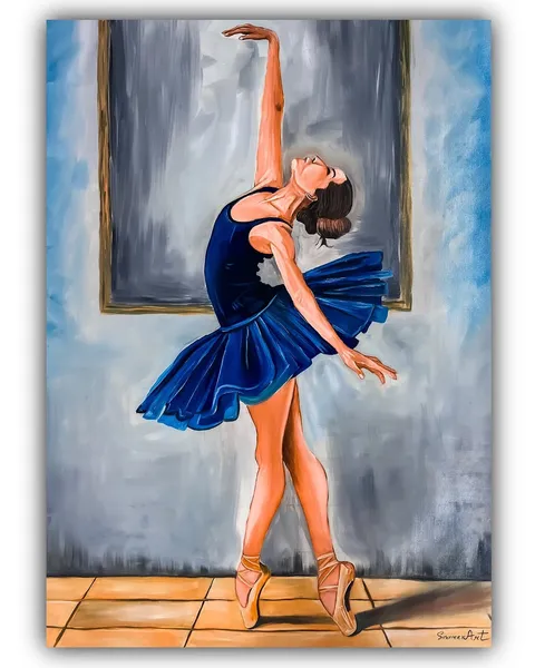 Azure Grace: Ballet in Motion
