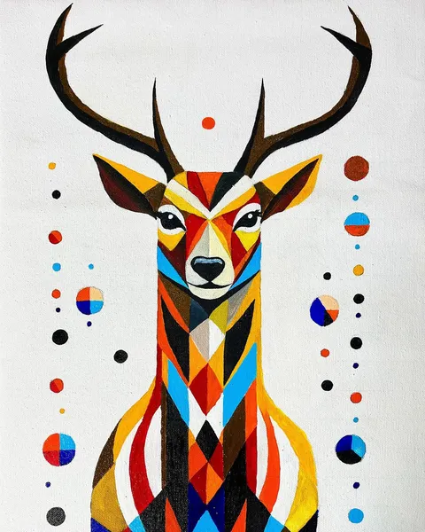 Geometric Deer: Prismatic Spirit of Nature