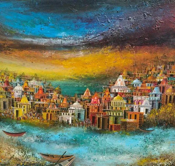 Sacred Riverbank: A Tapestry of Temples