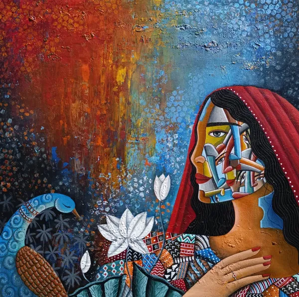 Crimson Reverie: Faceted Dreams in Bloom