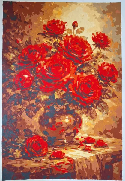 Crimson Blooms in Golden Light