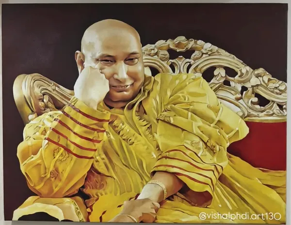 Golden Serenity – Oil Painting Portrait