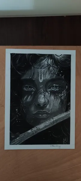 Tribal Gaze – Charcoal Portrait Drawing