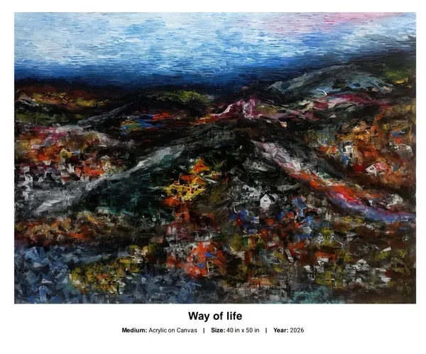 Way of Life – Abstract Acrylic Landscape