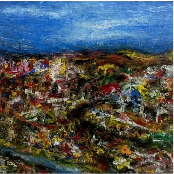 Coastal Garden – Abstract Acrylic Painting