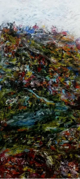 Mountain Side – Abstract Acrylic Painting on Canvas